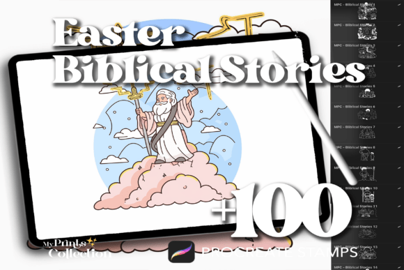 100 Procreate Biblical Stories Stamps Brushes