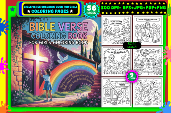 Bible Verse Coloring Book for Girls & Coloring Pages Amp