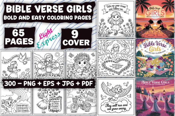 Bible Verse Girls Coloring Pages