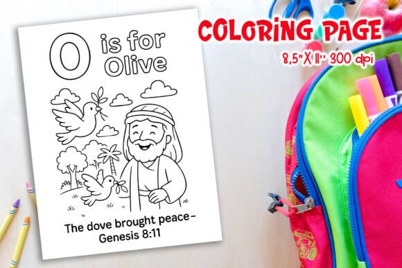 Christian Alphabet Coloring Page O Olive & Coloring Pages Amp