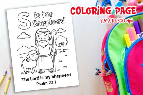 Christian Shepherd Alphabet Coloring Pages Amp