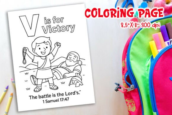 Christian Victory Coloring Page & Coloring Pages Amp