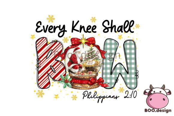 Every Knee Shall Bow Christmas PNG for Crafts