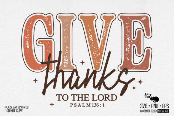 Fall Christian Give Thanks SVG PNG Illustrations