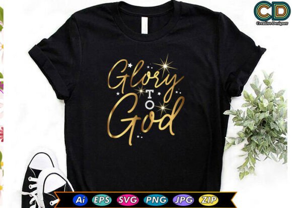 Glory to God Christian T-shirt Print Templates