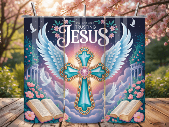 Jesus Cross and Angels Tumbler Wrap