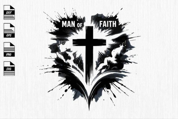 Man of Faith Cross SVG for Crafts