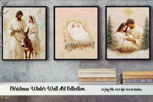 Nativity Watercolor Clipart Set