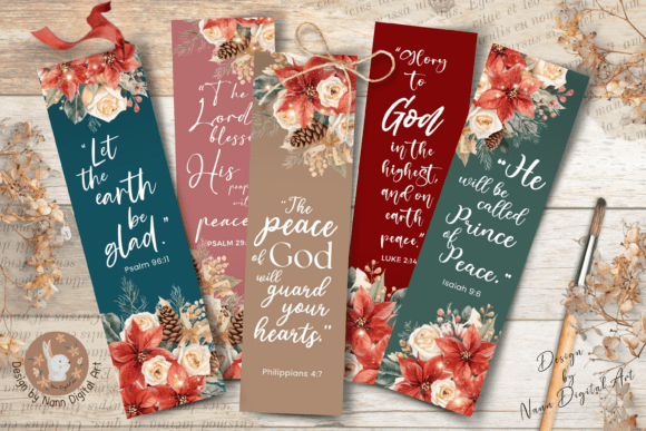 Printable Bookmarks Christmas Cards Set — Crafts