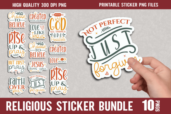 Religious Stickers Bundle for Crafts