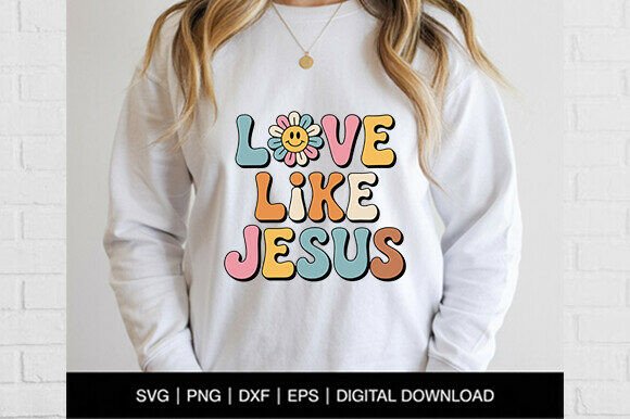 Retro Christian SVG – Jesus Cute File for Crafts
