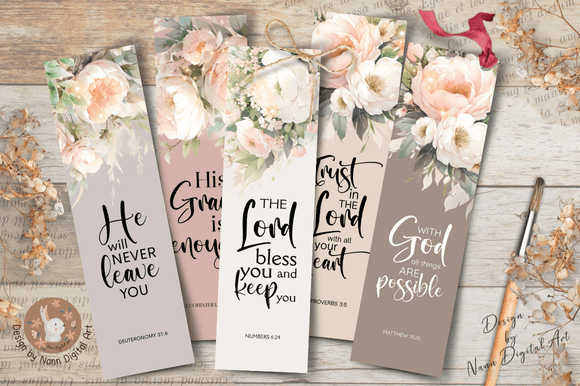 Scripture Bookmarks Printable Set 550 Print Templates