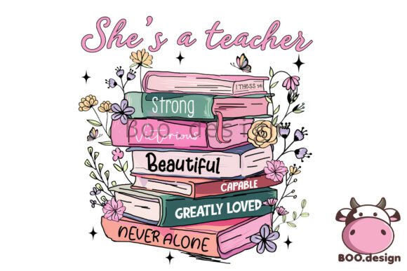 She is a Teacher Book Bible PNG