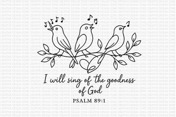 Singing Birds Psalm 89 1 PNG Illustrations