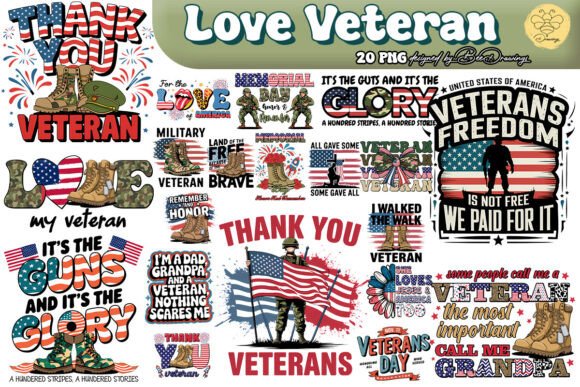 Support Veteran Sublimation Bundle: Crafts-Ready Design Asset