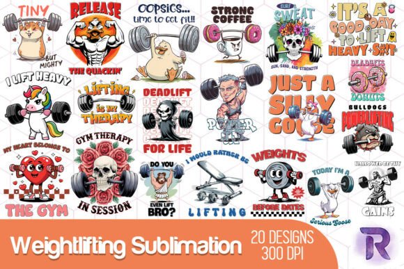 Weightlifting Sublimation Bundle for Crafts